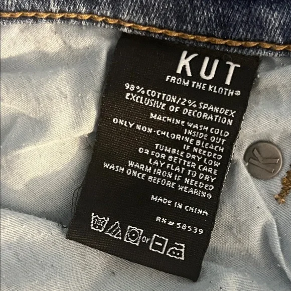 Kut from the Kloth Women's Dark Blue Skinny Ankle Jeans - Picture 12 of 12